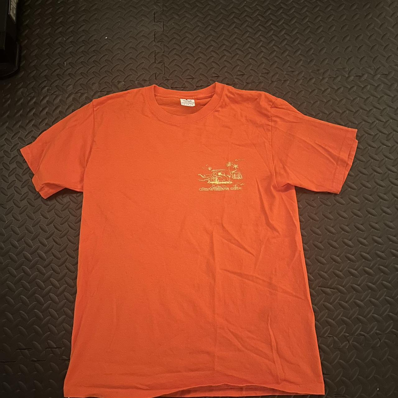 orange graphic tee - Depop