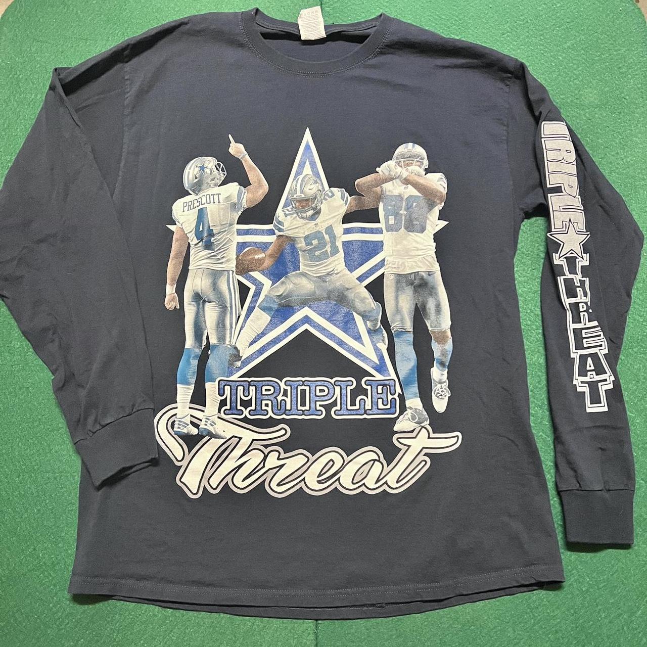 Navy Dallas Cowboys shirt! The front has a cute - Depop