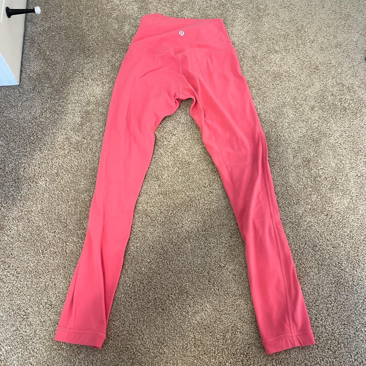 Guava Pink Lululemon 25 inch Align Pants. Size 10. - Depop