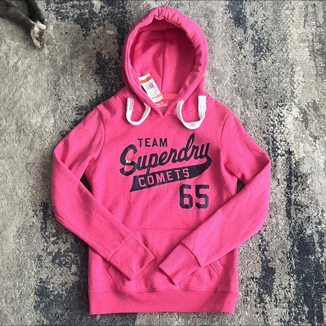 Superdry Hoodie Pink BRAND NEW FREE. Depop