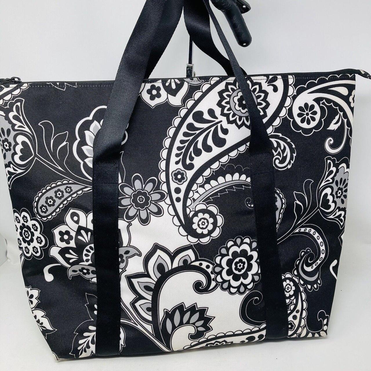 Vera bradley black and white clearance tote