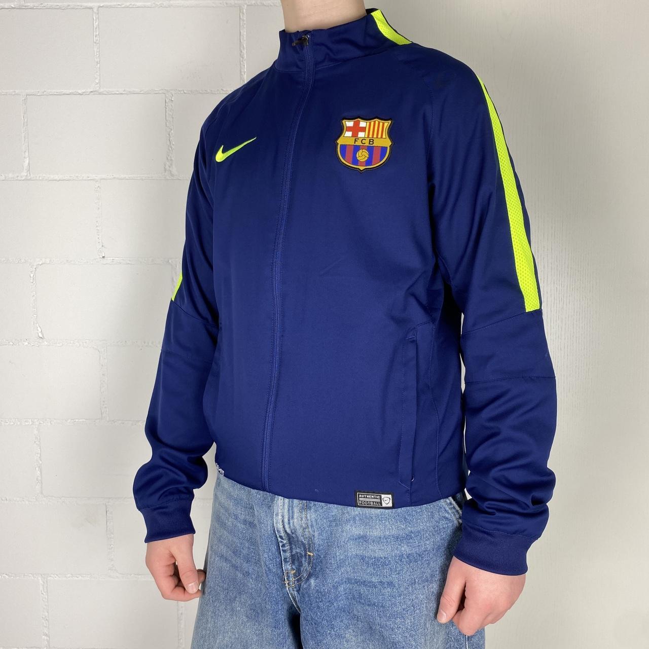 AVAILABLE🔓 Nike FC Barcelona Trackjacket dark Blue... - Depop