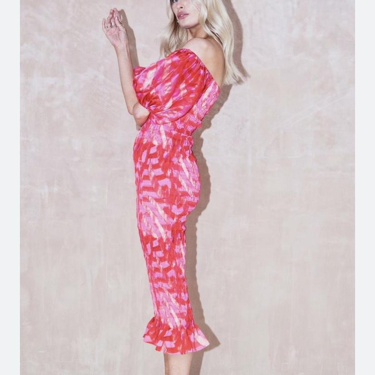 Pink and red JoJo dress Never fully dressed Never... Depop