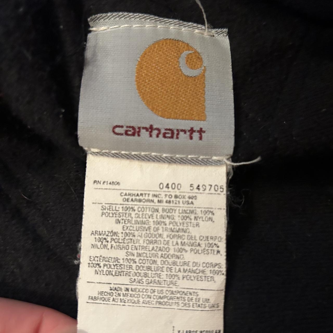 Maroon perfectly worn carhartt work jacket - Depop