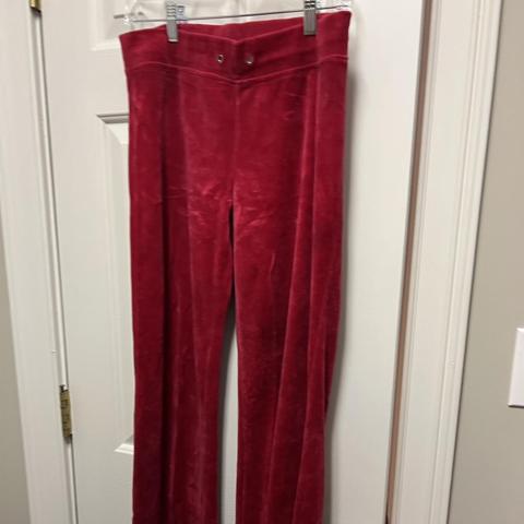 red velvet flare pants vintage BODY by victoria - Depop