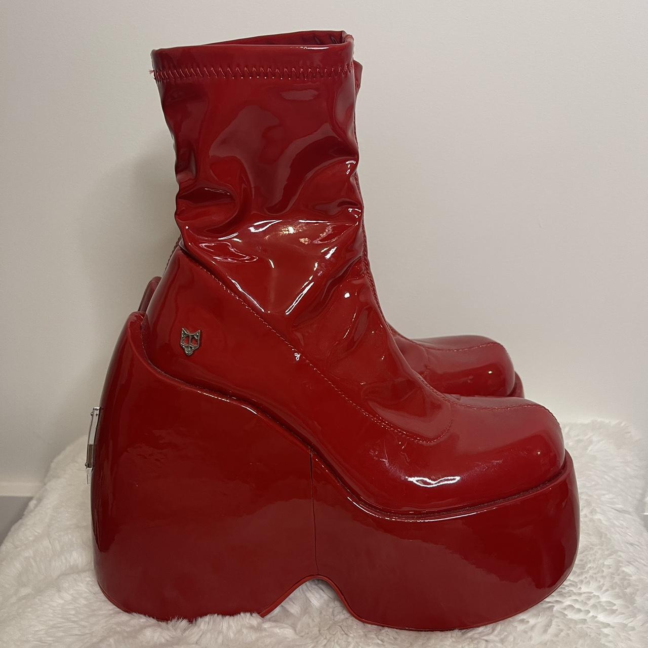 Naked Wolfe Red Boots Size Worn Once Nakedwolfe Depop