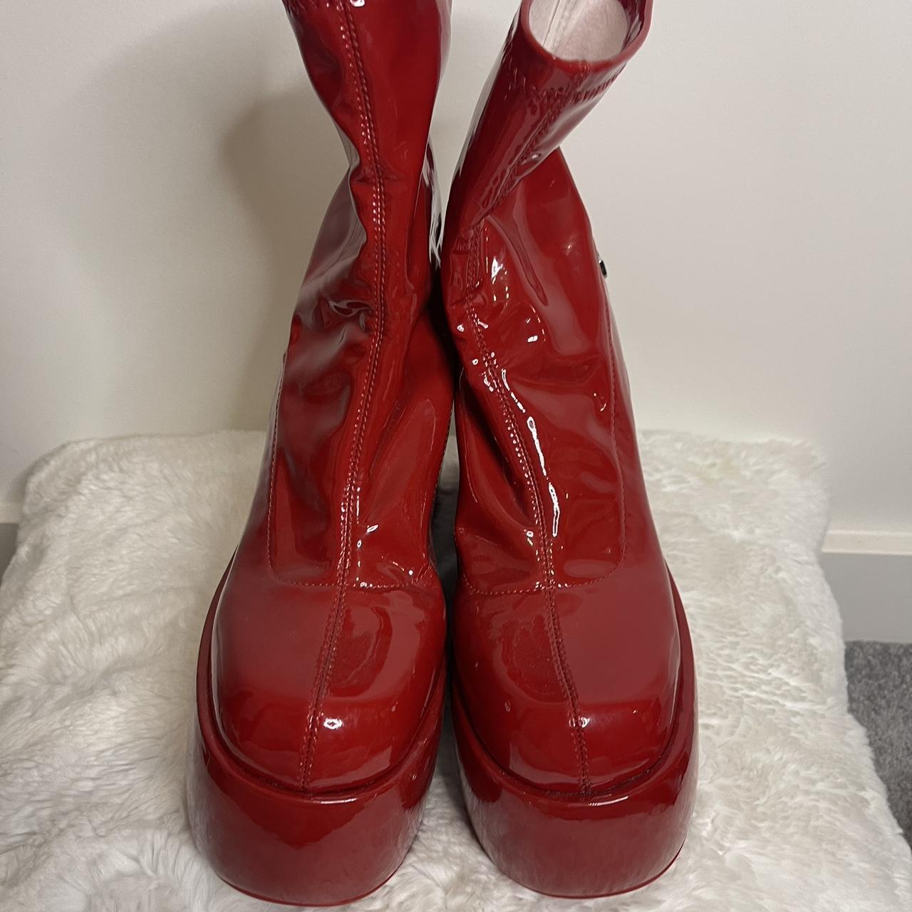 Naked Wolfe Red Boots Size Worn Once Nakedwolfe Depop