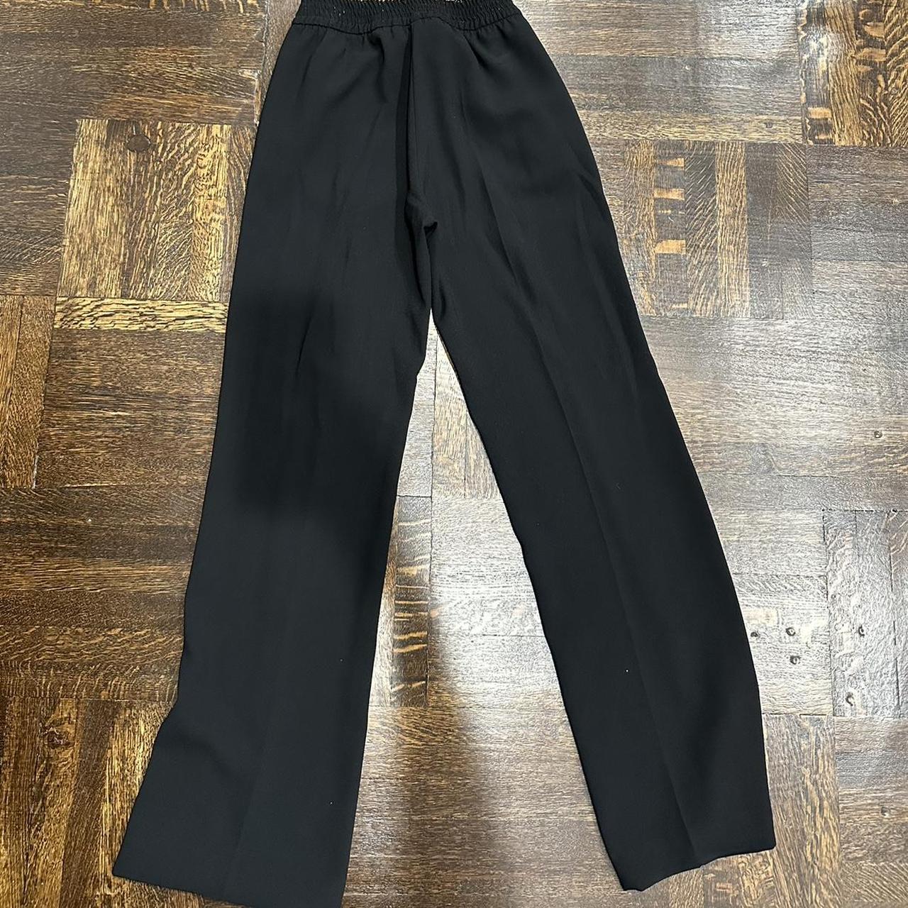 zara pleated black flowy pants/slacks pants have... - Depop