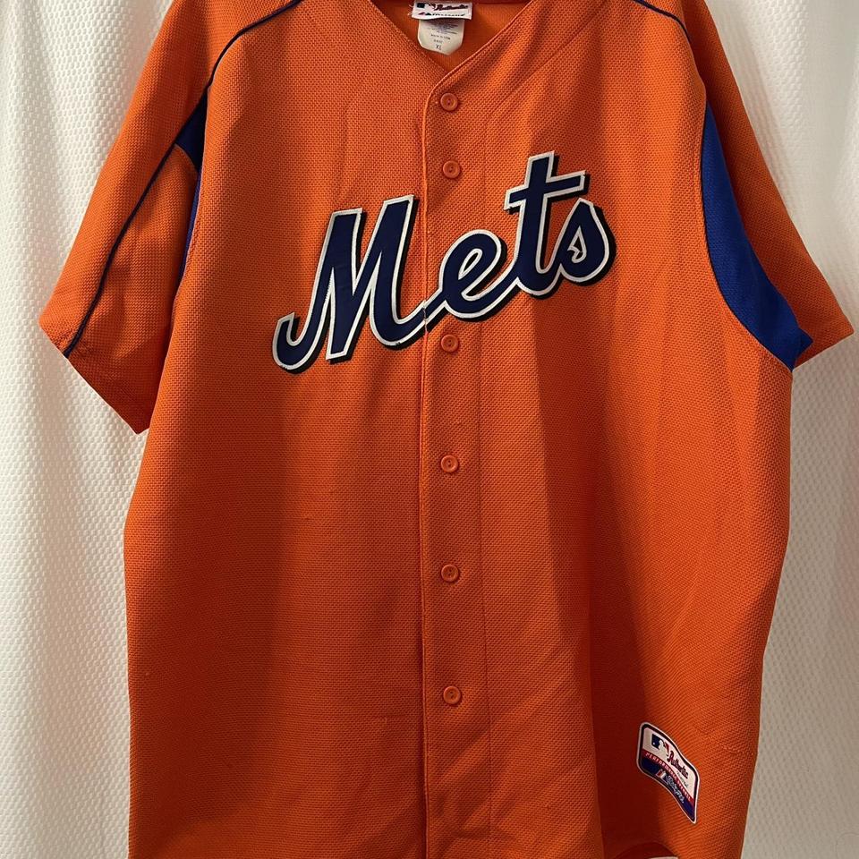 MLB New York Mets Majestic Blue Blank Baseball - Depop