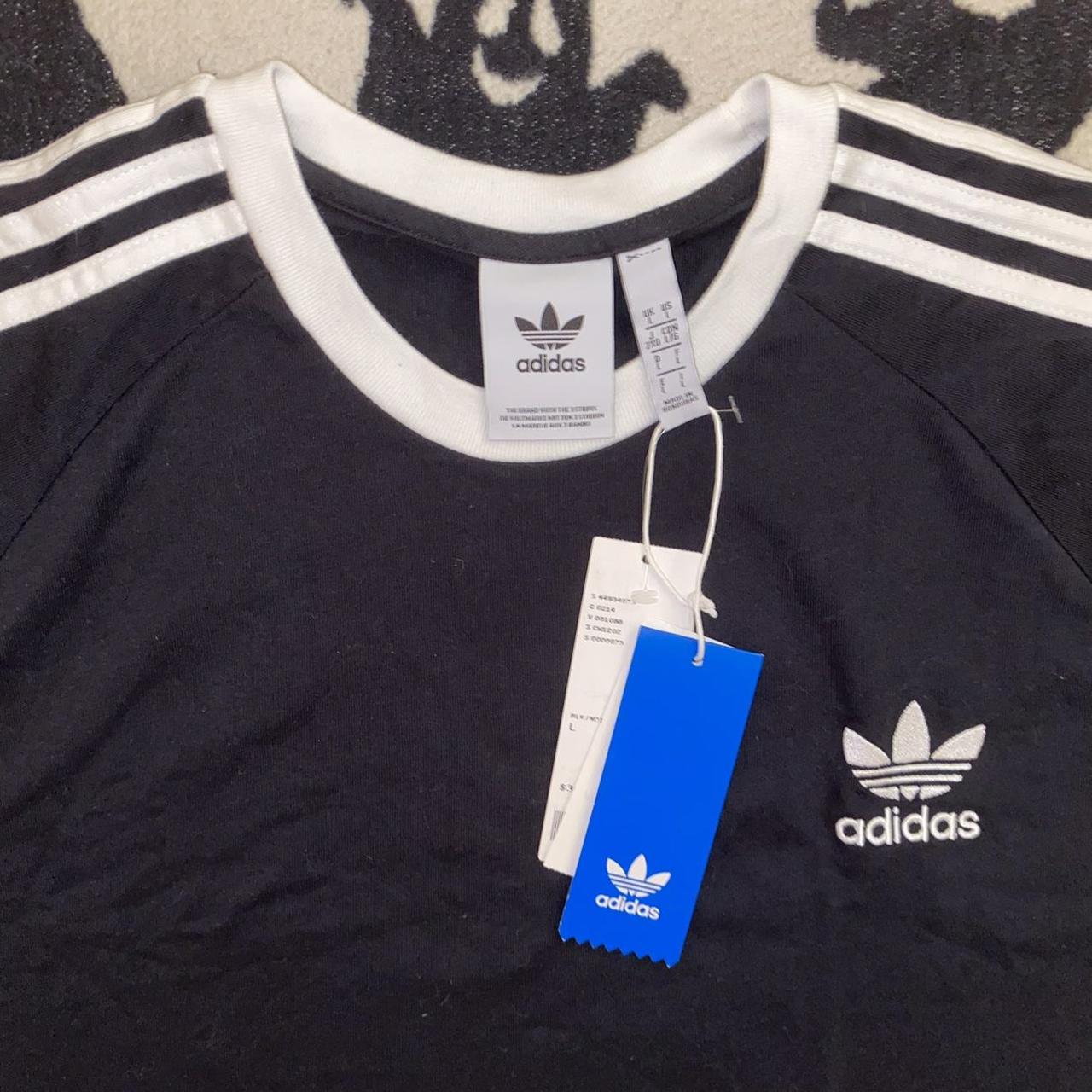 Urban Outfitters Adidas Three Stripe Black... - Depop