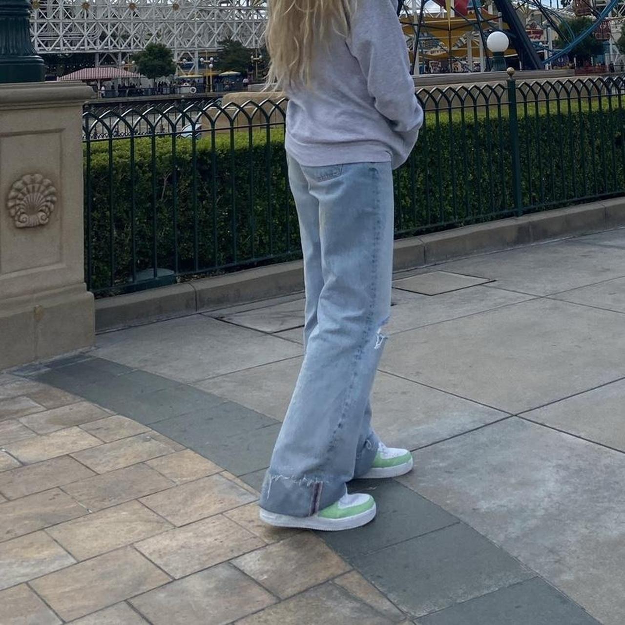 ZARA ripped wide leg jeans, ultimate tall