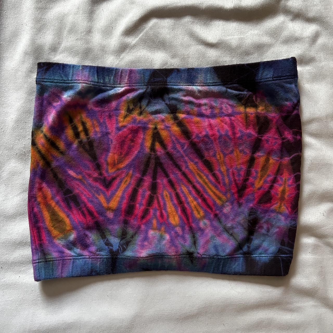 Hippie tye dye tube top, unknown what brand I... - Depop