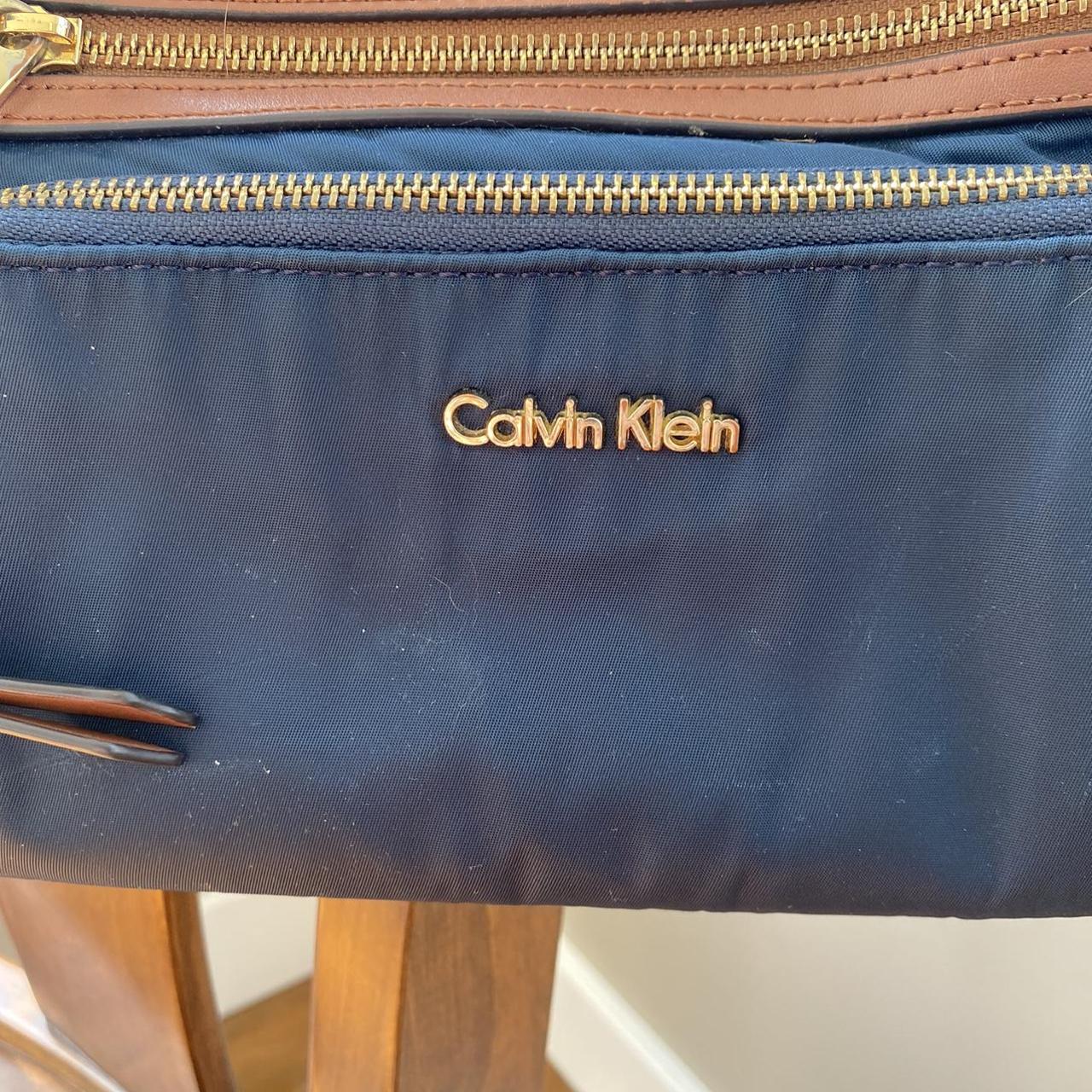 Calvin klein navy handbag best sale