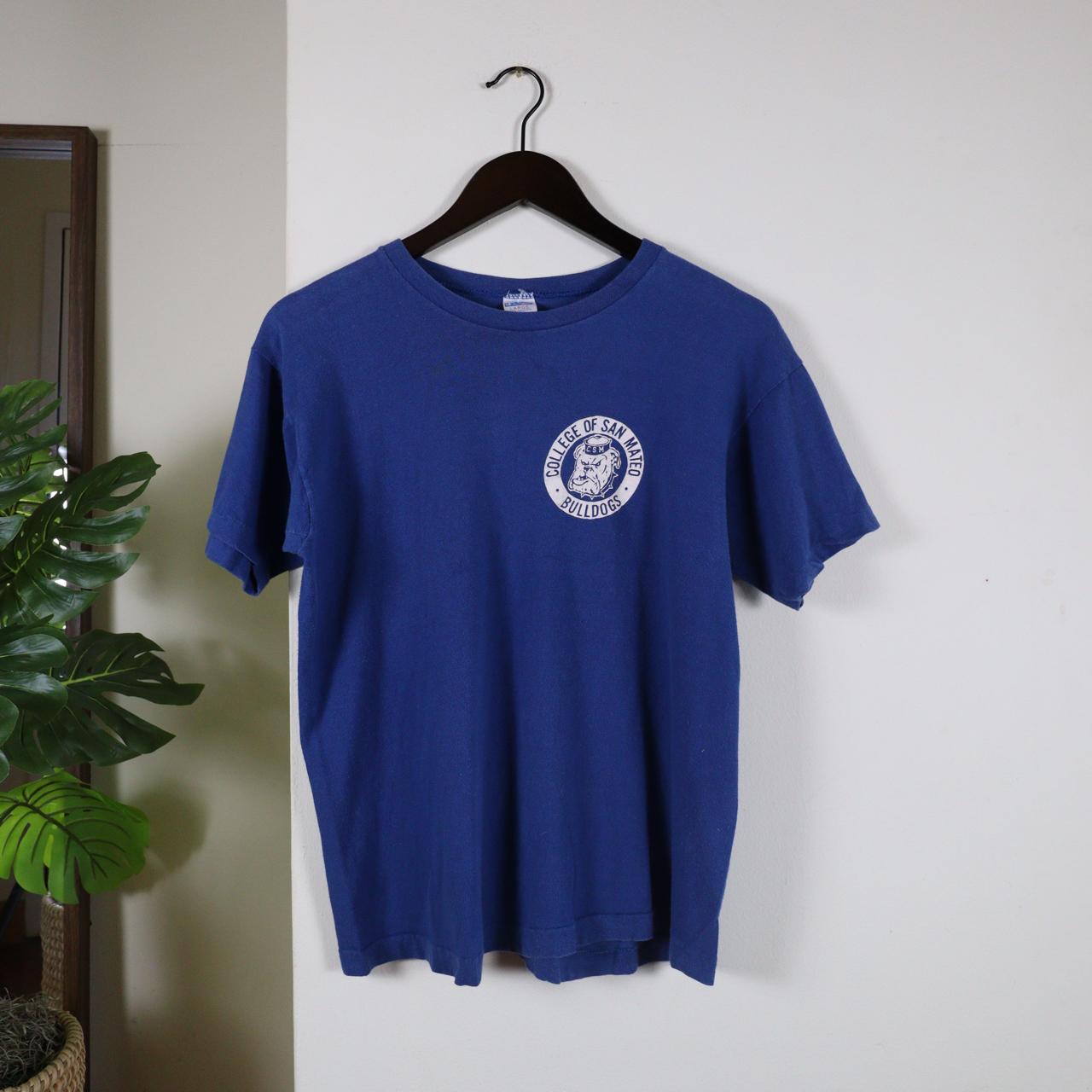 70's Champion College of San Mateo Bulldogs T... - Depop