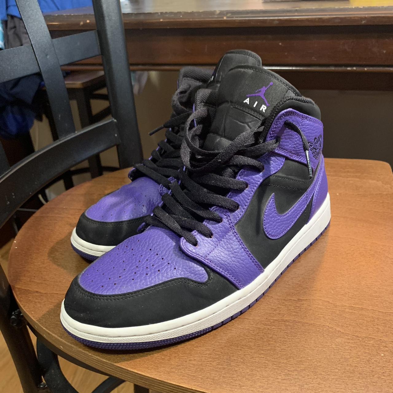 Purple and black air jordan 1 online