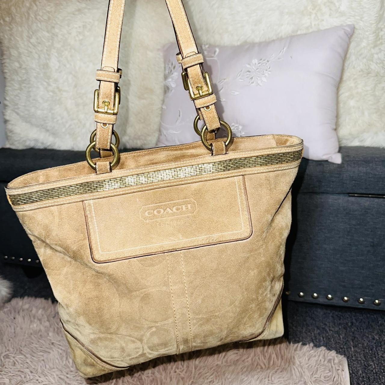 Coach leather and hot sale suede bag