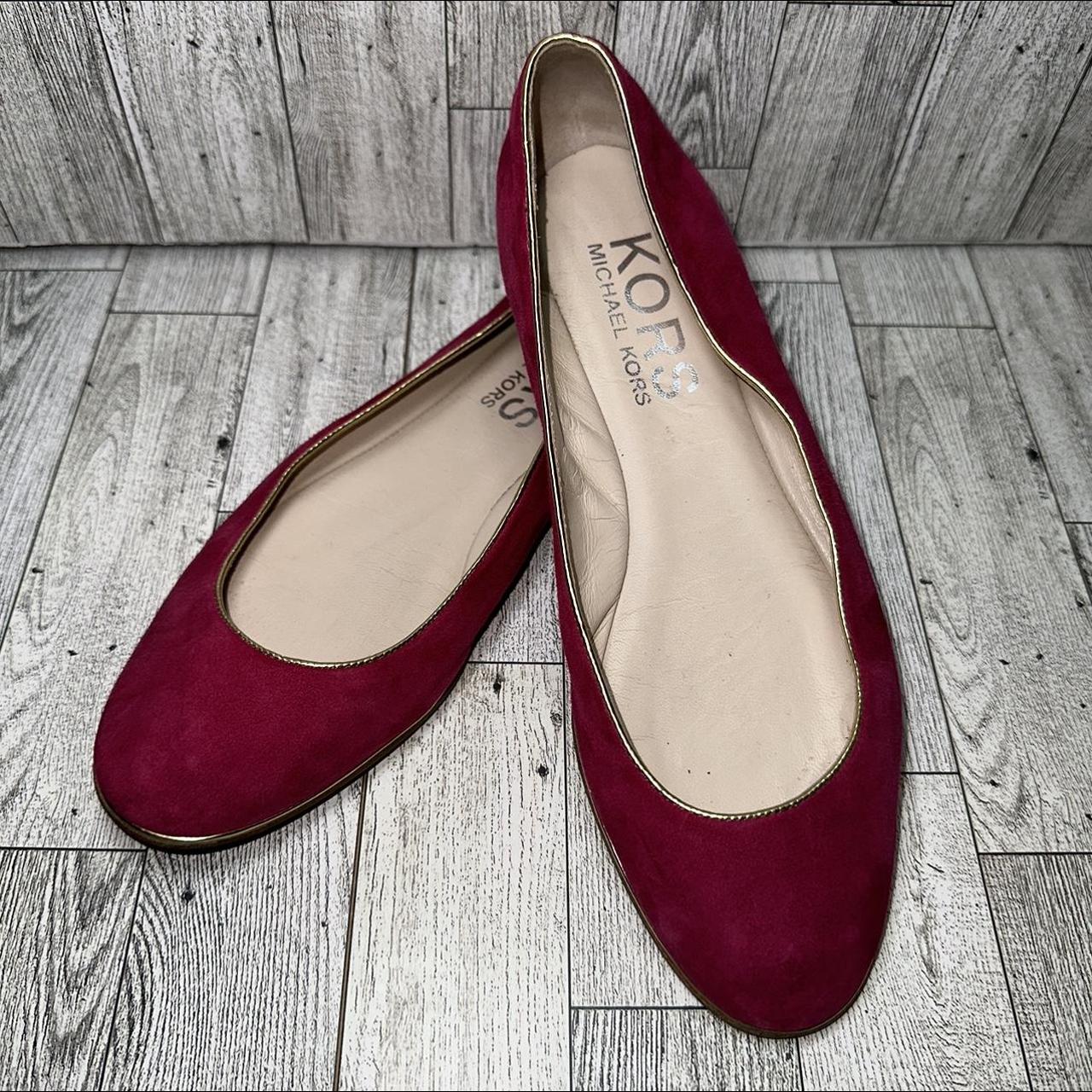 Michael Kors Fuchsia Suede Ballet Flats size 8.5 Depop