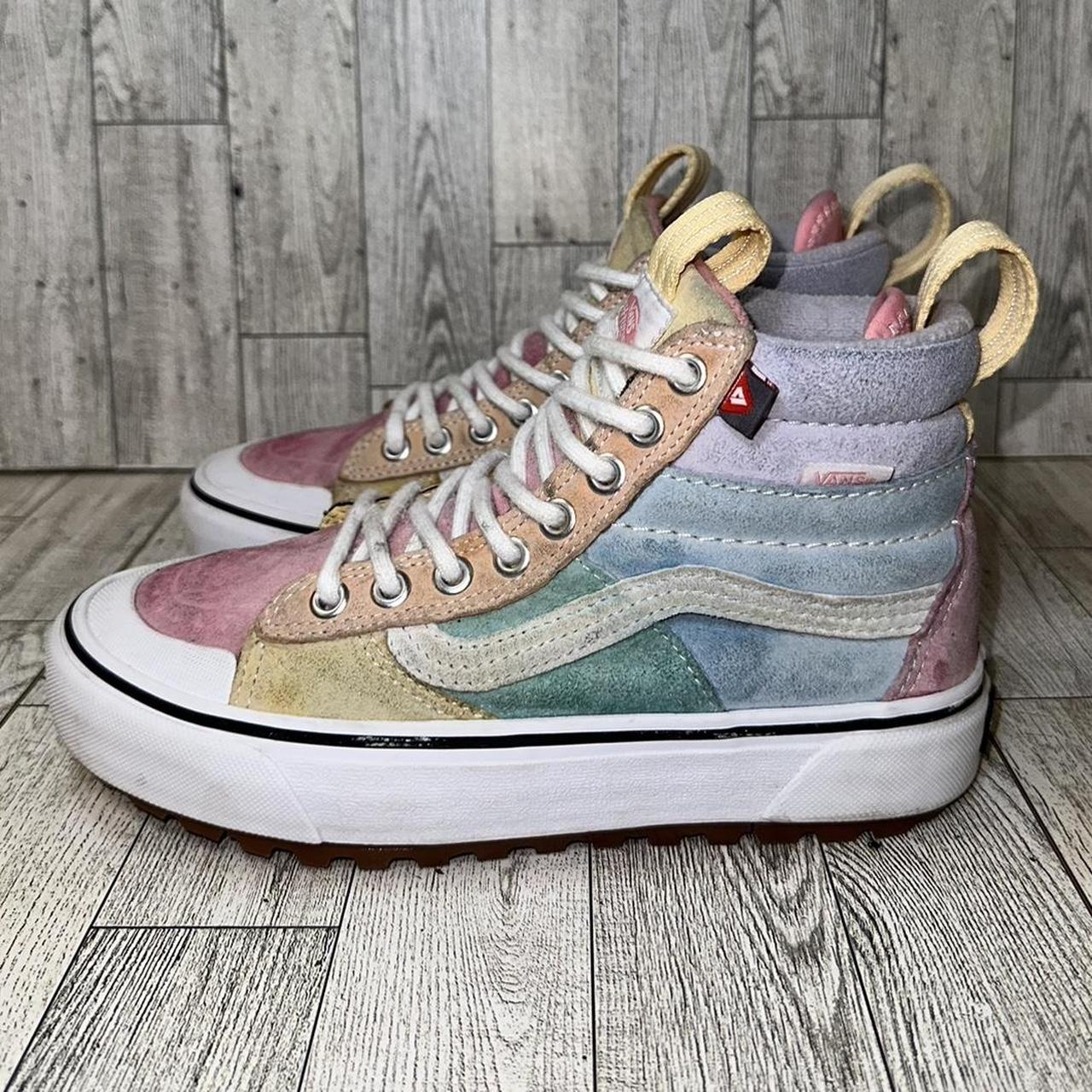 Pastel multi colored vans hotsell