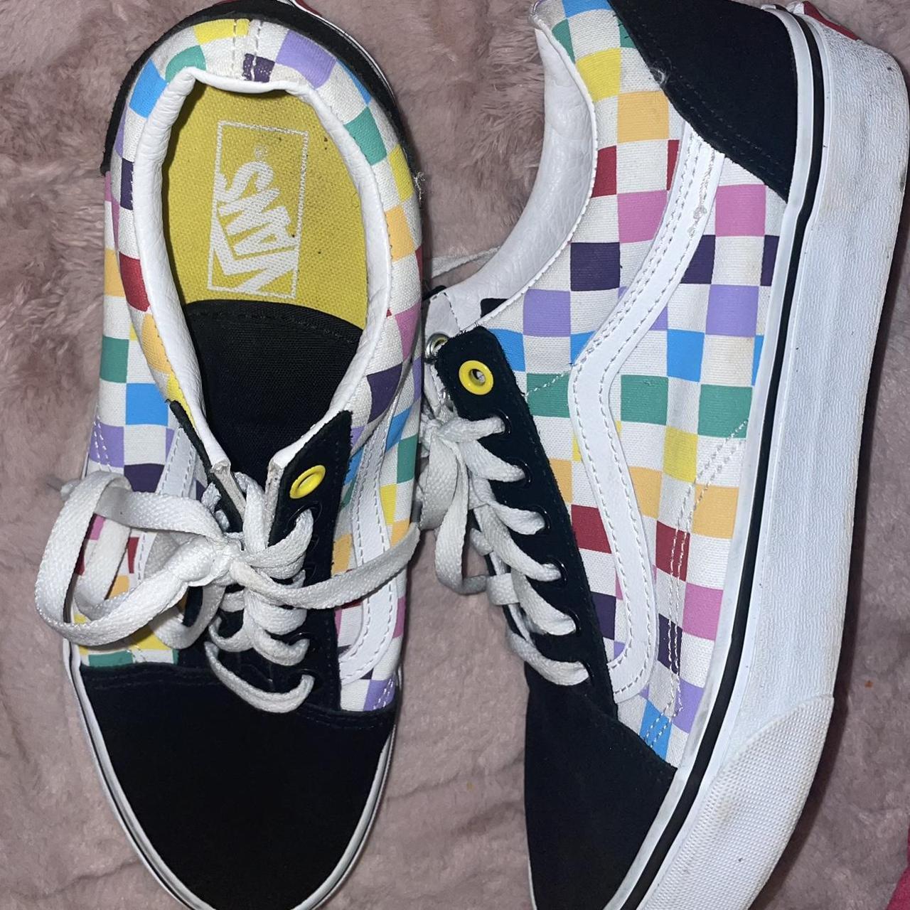 Multi colored vans clearance womens