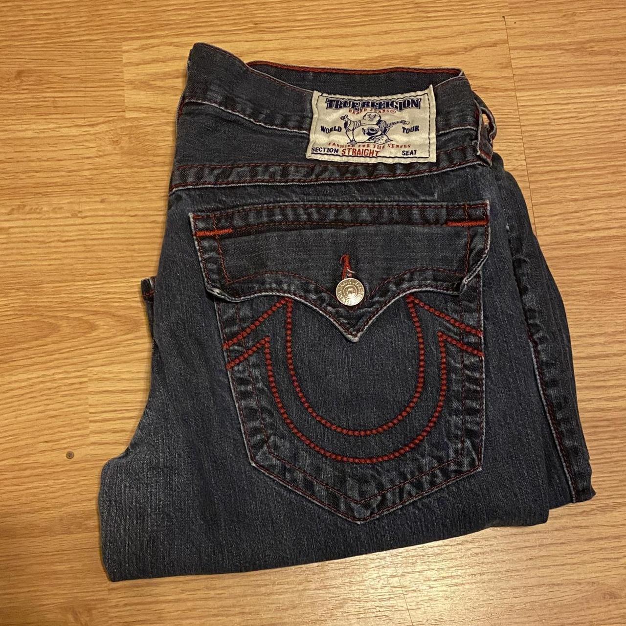 True Religion Bubble stitch jeans Barely worn Size... - Depop