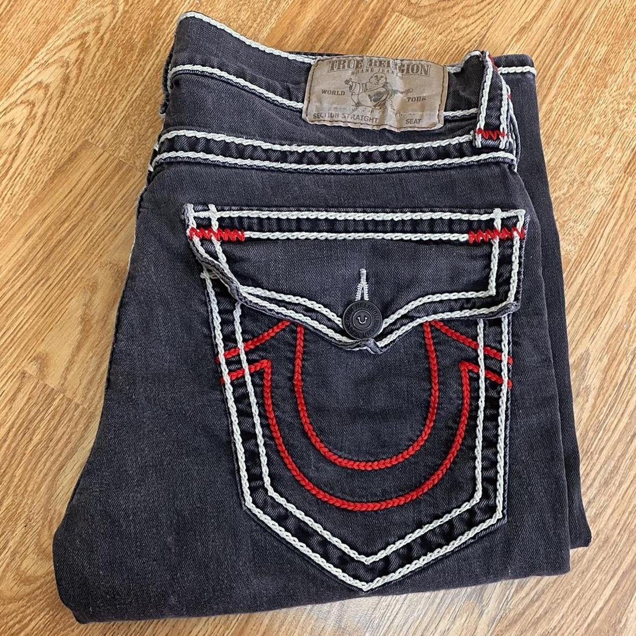 True Religion Rope Stitch Jeans Size 34 34”... Depop