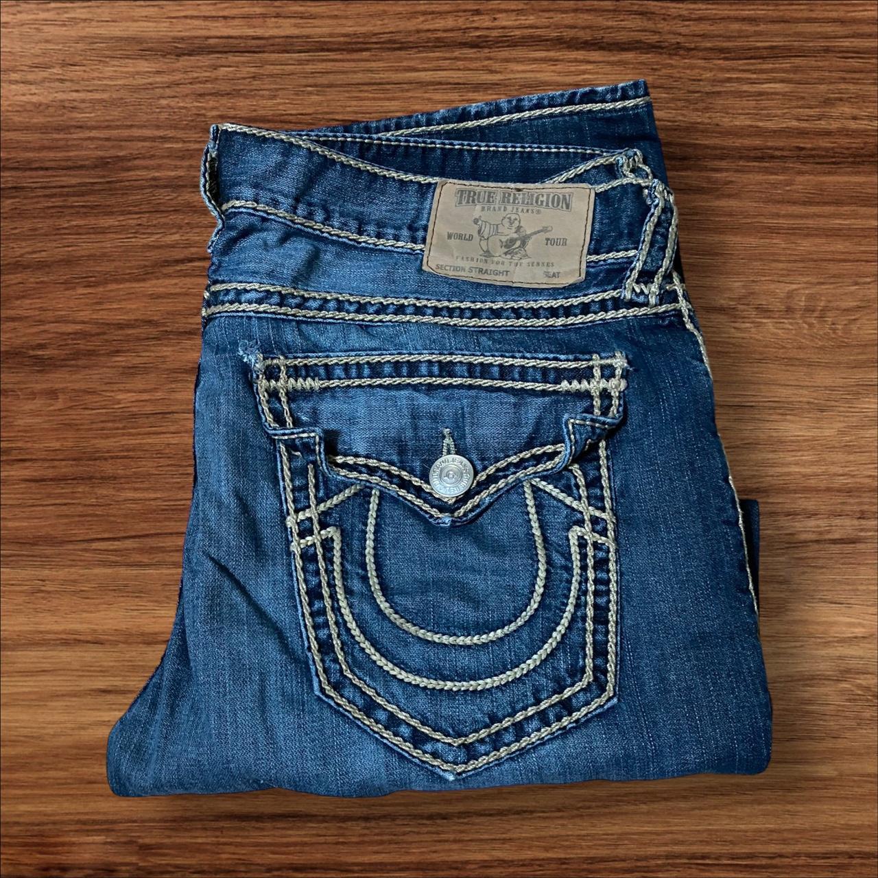 True Religion Rope Stitch Jeans Size 38-... - Depop