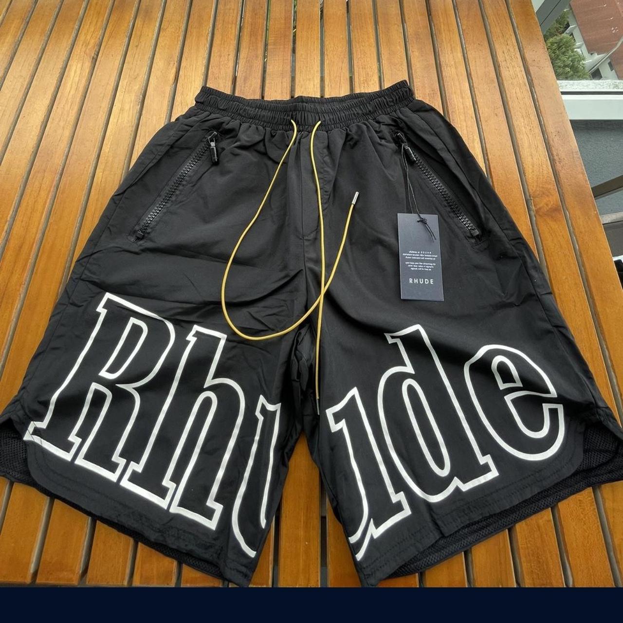 Black Rhude Logo Shorts Never Worn Tag Attached - Depop