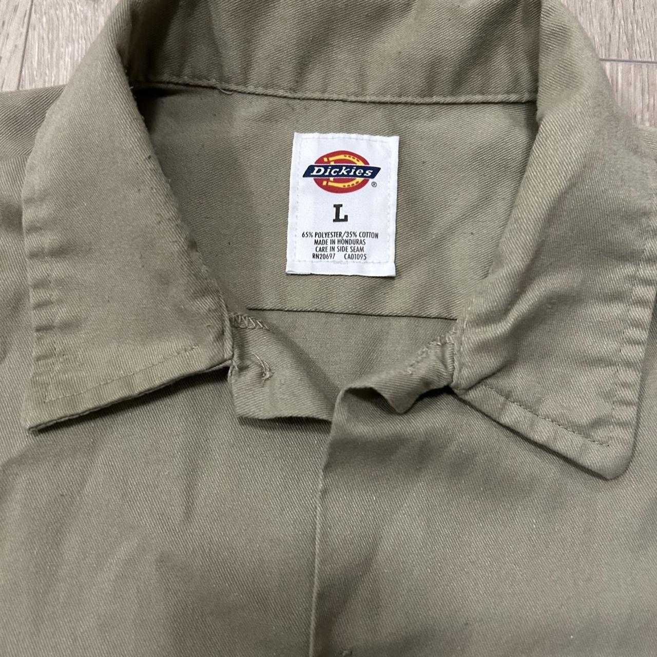 Vintage Dickies khaki button up Perfect for summer... - Depop