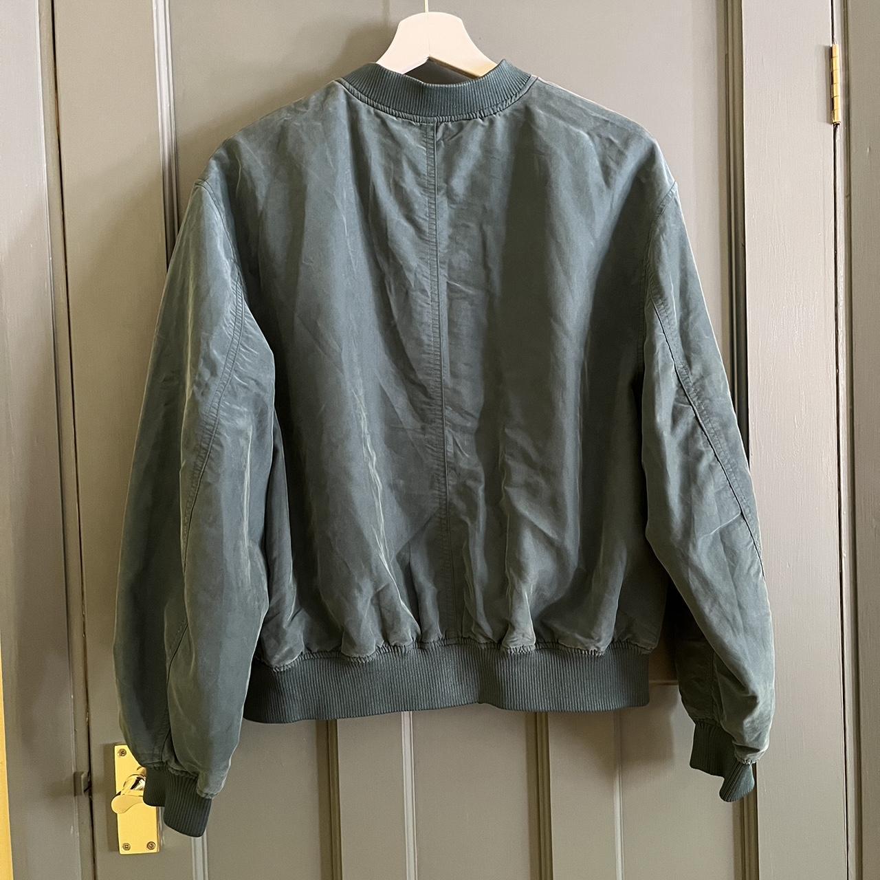 WEEKDAY green bomber jacket. Size small. Used but... - Depop