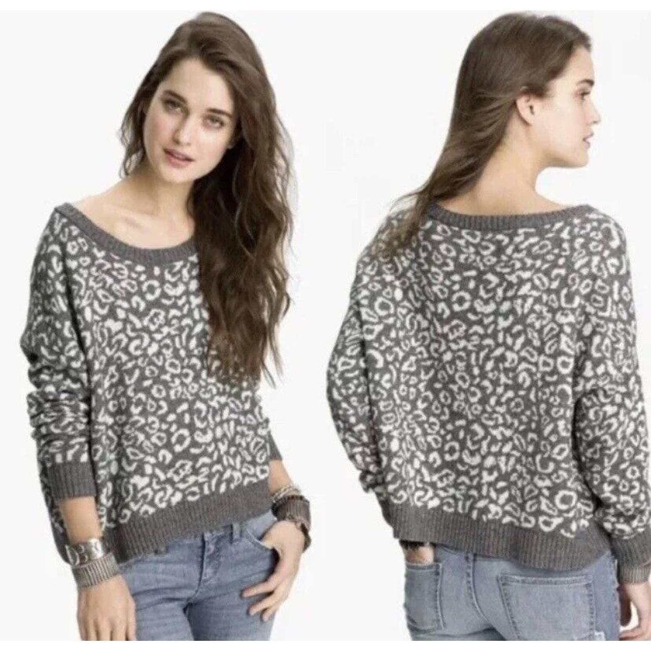 Free people leopard clearance sweater