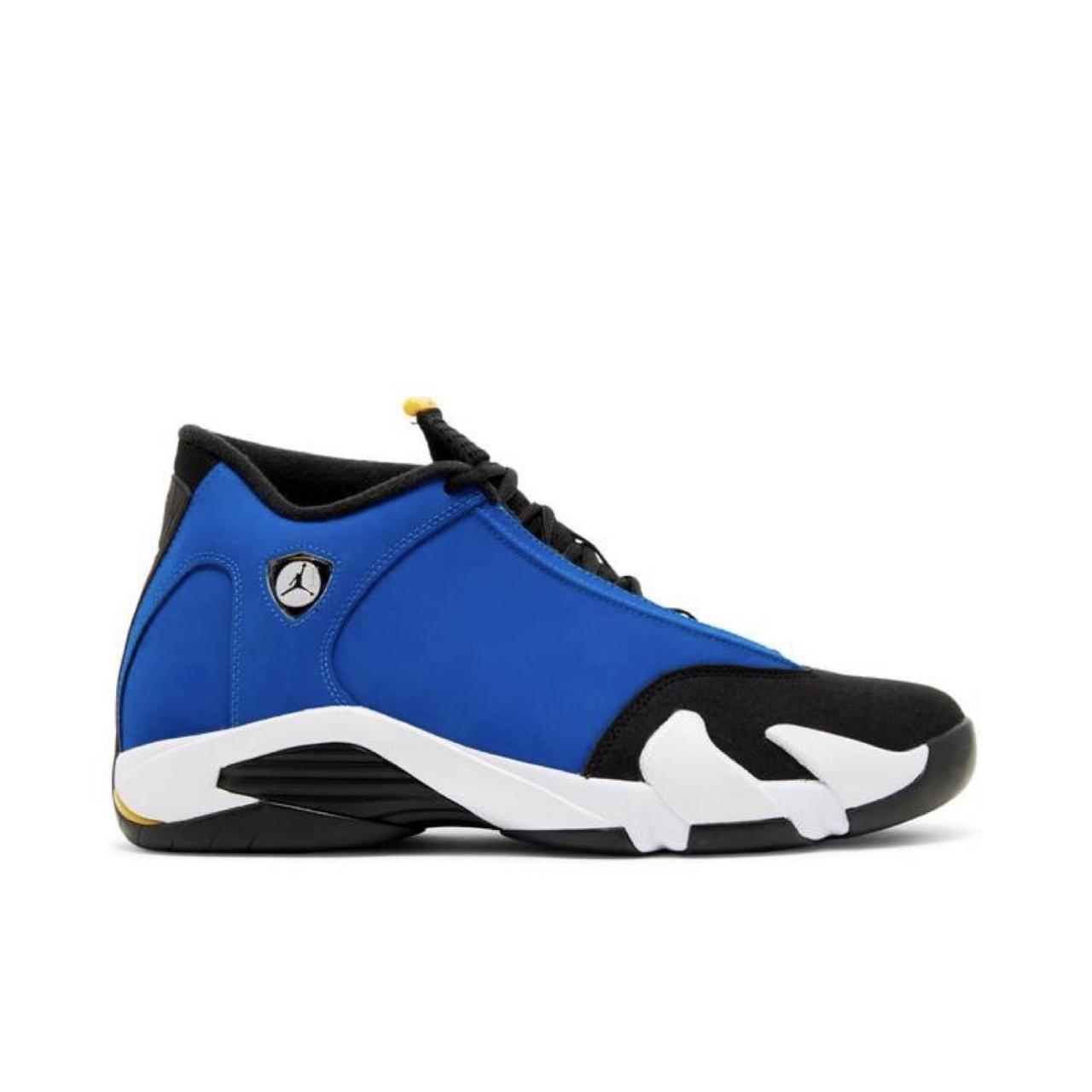 blue yellow jordan 14