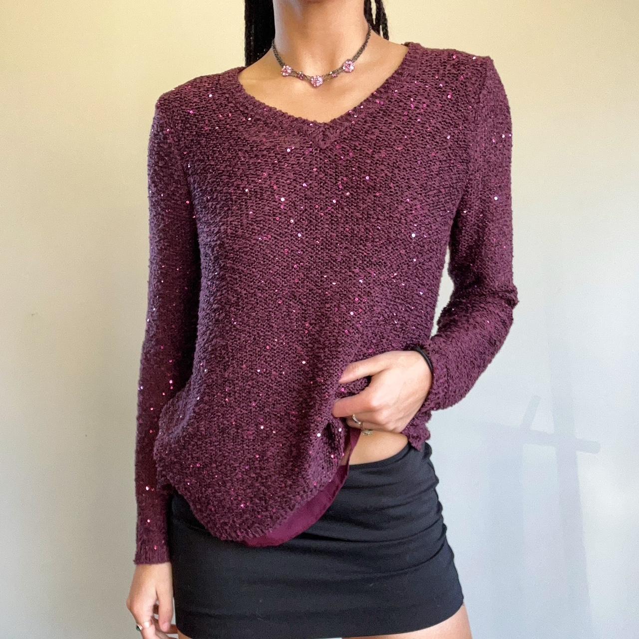 Deep purple sweater on sale women's