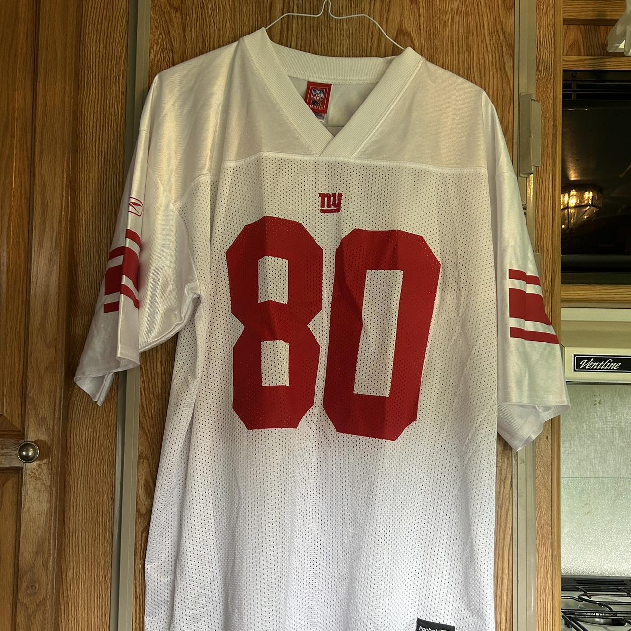RARE* Red and white New York Giants Jeremy Shockey - Depop