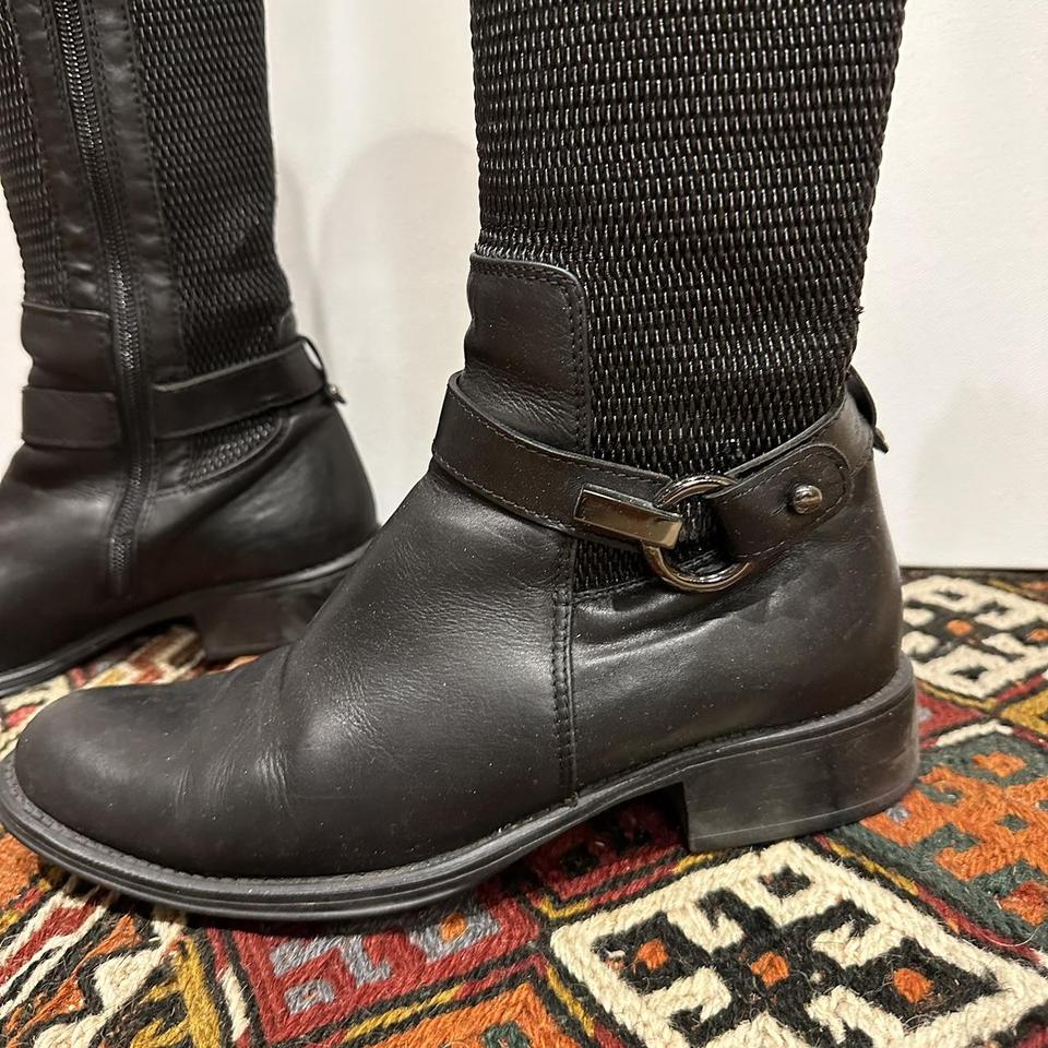 Aquatalia Size 7 Black leather rain and weather Depop