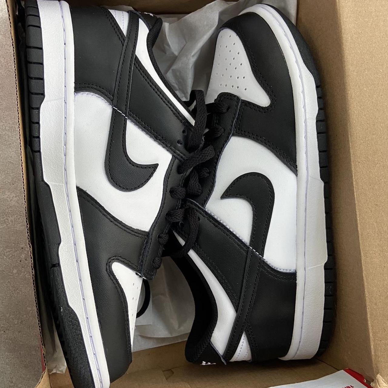 dunk low black white box