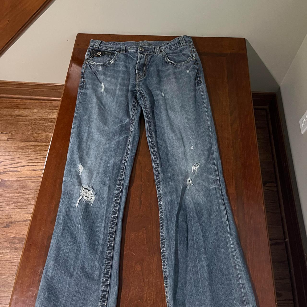 Affliction Gem Pocket Jeans - Depop