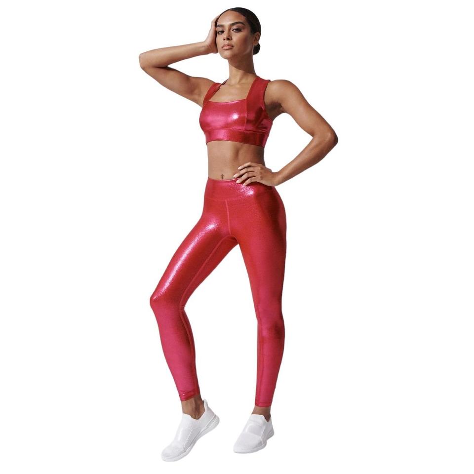 Carbon 38 Pink workout set. Size small. Leggings are - Depop