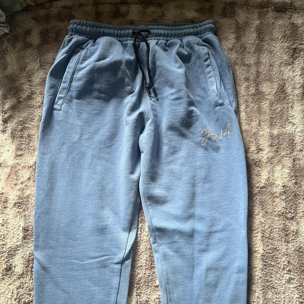 YOUNGLA baby blue sweats Gin N Juice collection... - Depop