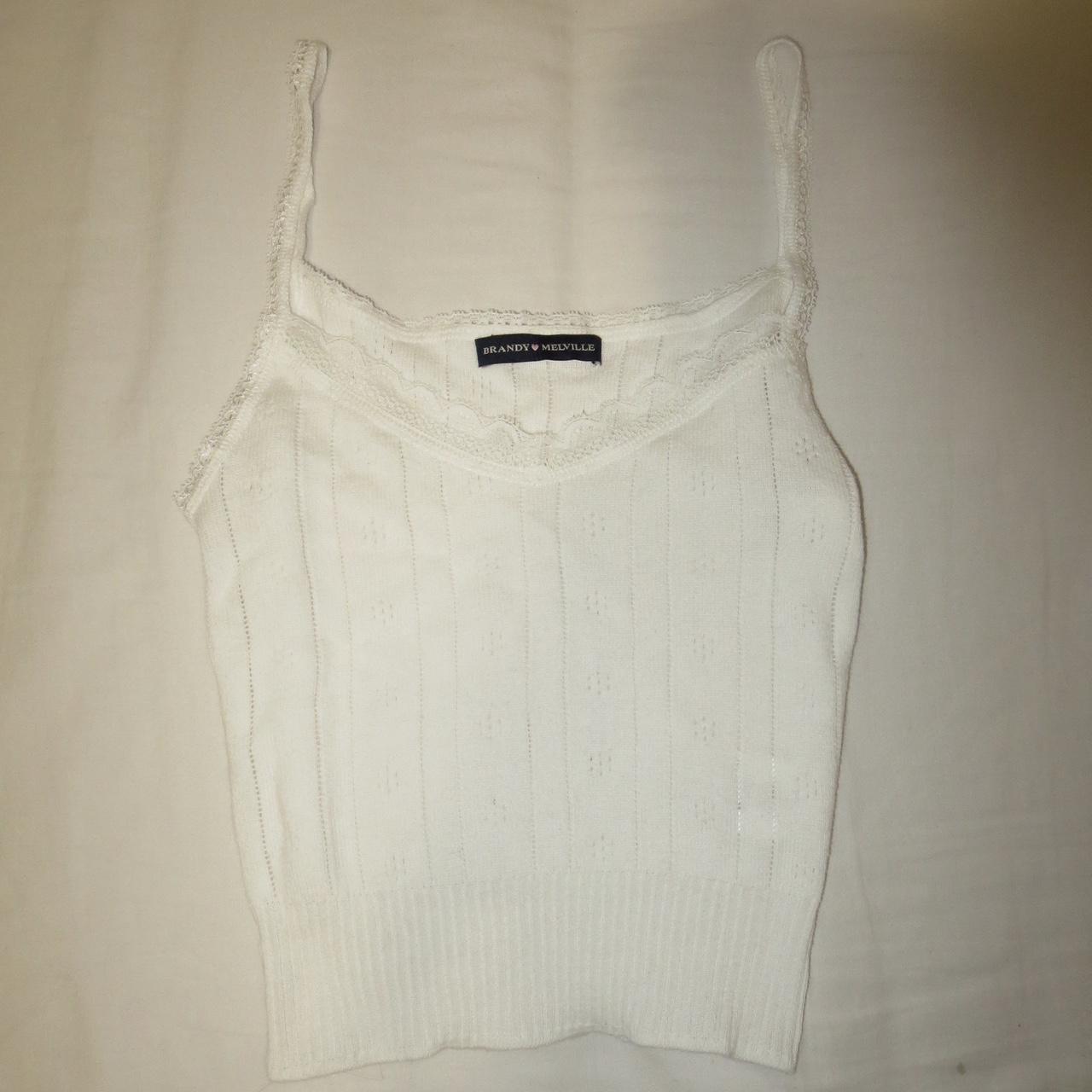 brandy melville white tank *dupe for pretties... Depop