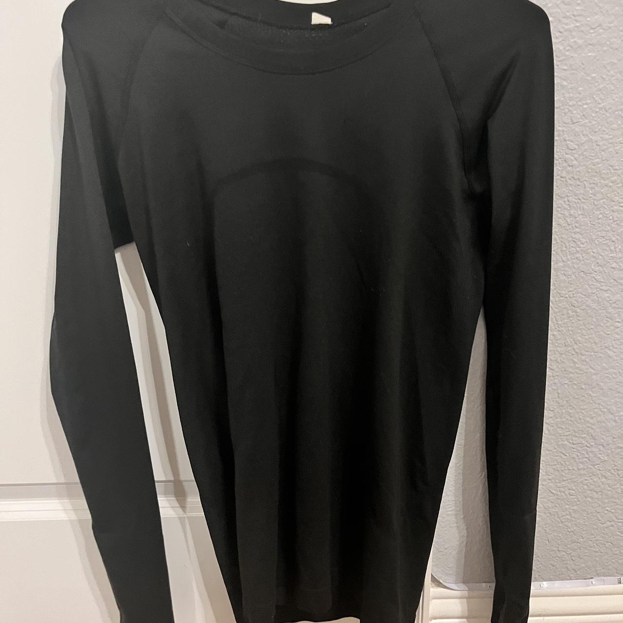 Black Long sleeve lululemon swiftly tech size 8 in... - Depop