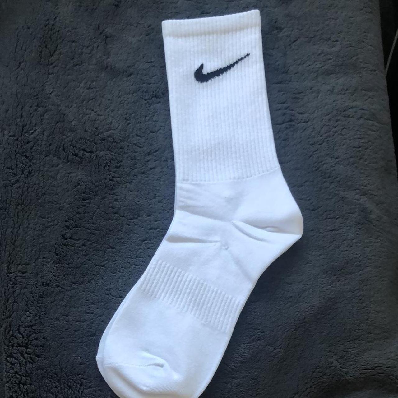 brand new white nike socks, I just don’t find the... - Depop