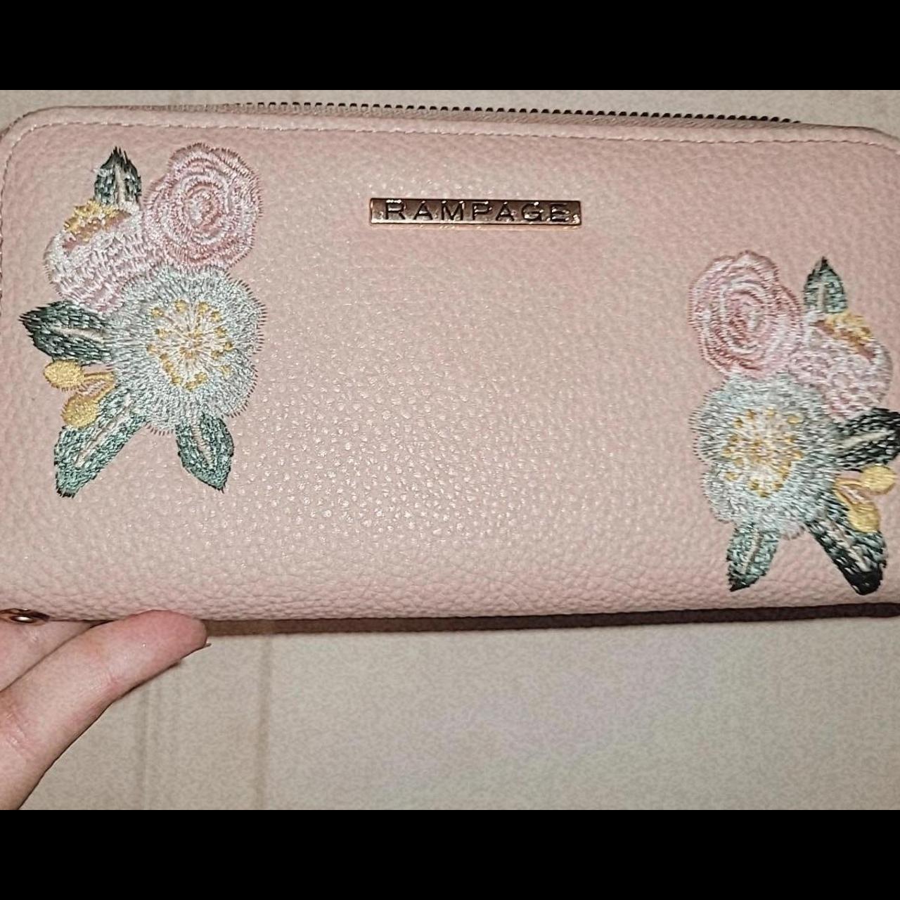 RAMPAGE PINK FLOWER WALLET very spacious and I... - Depop