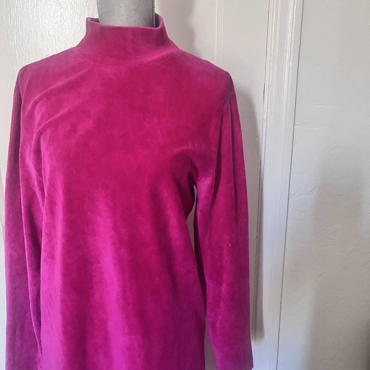 Pink velvet turtleneck hotsell