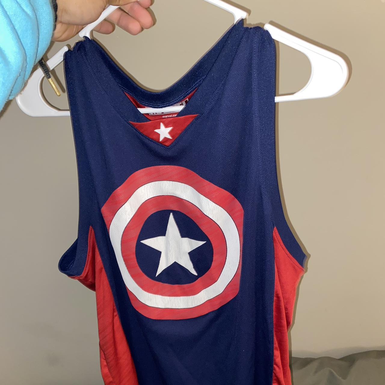 Captain america sleeveless top t shirt