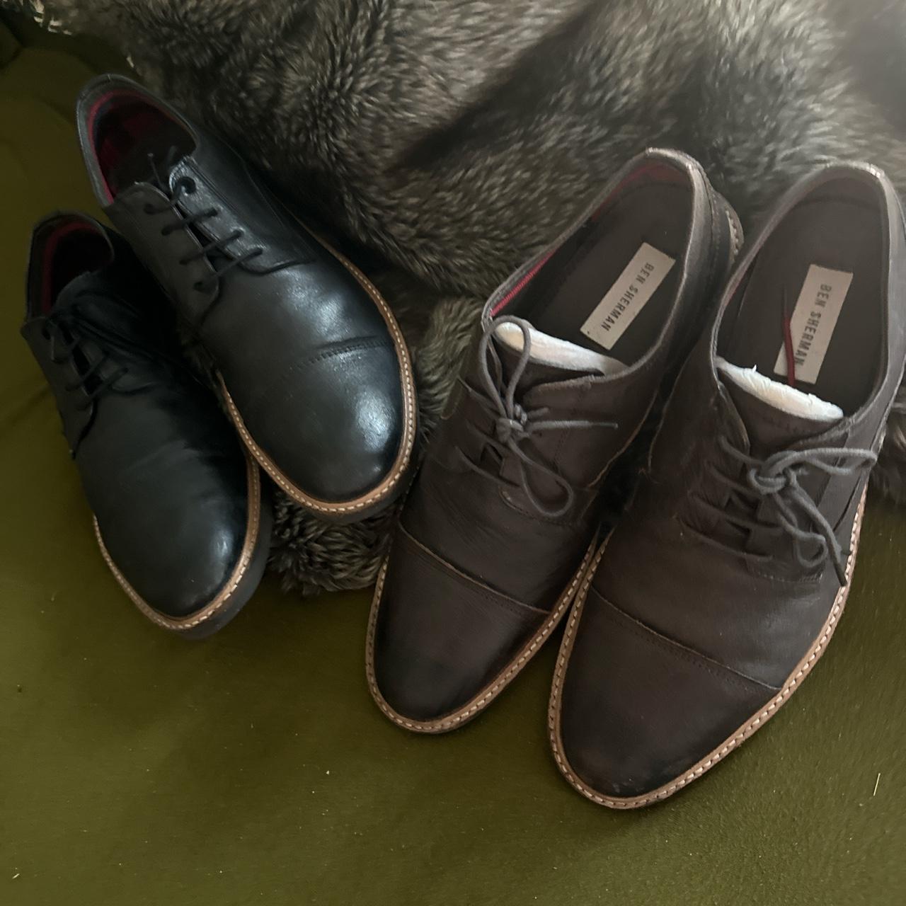 Ben Sherman Men's Brown and Black Oxfords