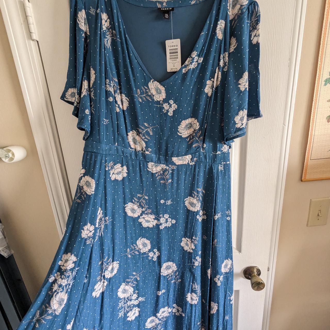 Torrid blue 2024 floral dress