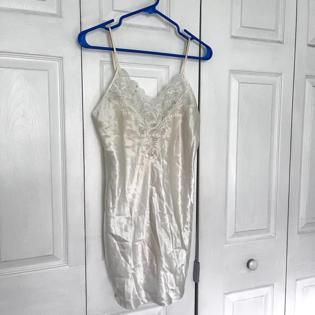 vintage 90s white slip nightgown🦢🧸 a beautiful,... - Depop