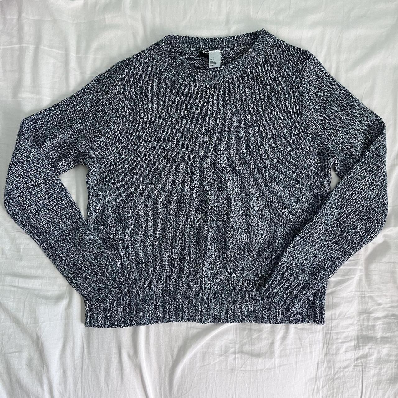 textured blue sweater 2nd picture shows a close-up... - Depop