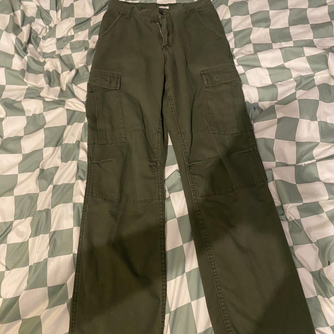 Brandy Melville Women's Green Trousers Depop