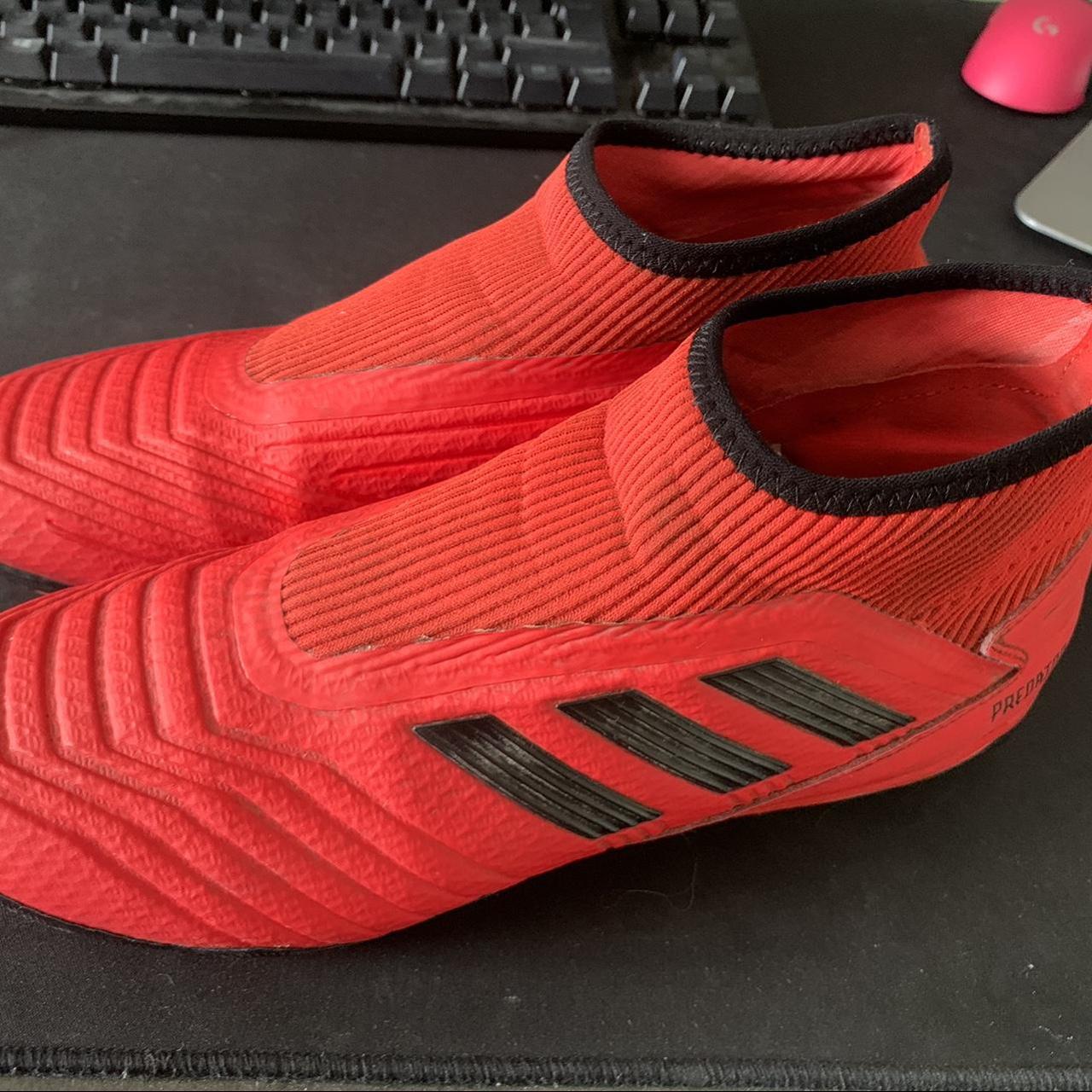 Adidas Predator Sock Football Boots Red/Black Uk... - Depop